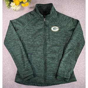 NFL Team Apparel Green Bay Packers Womens Small Green Full Zip Up Sporty Jacket
